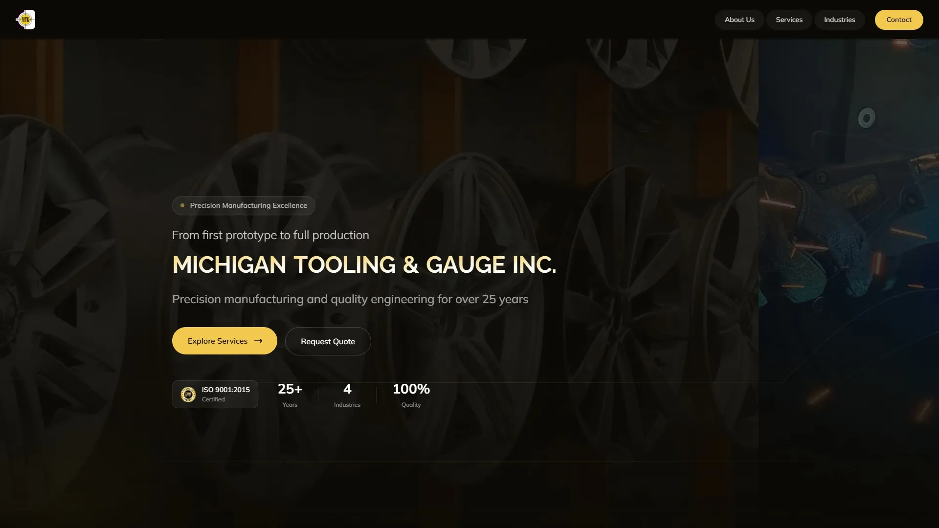 Michigan Tool & Gauge, Inc. Hero Banner