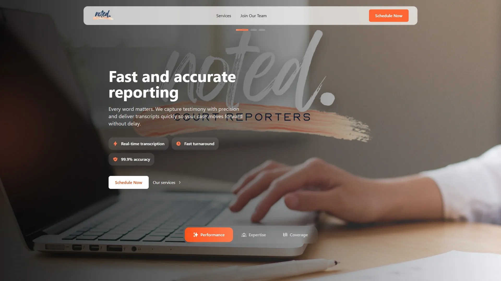 Noted Court Reporters Hero Banner