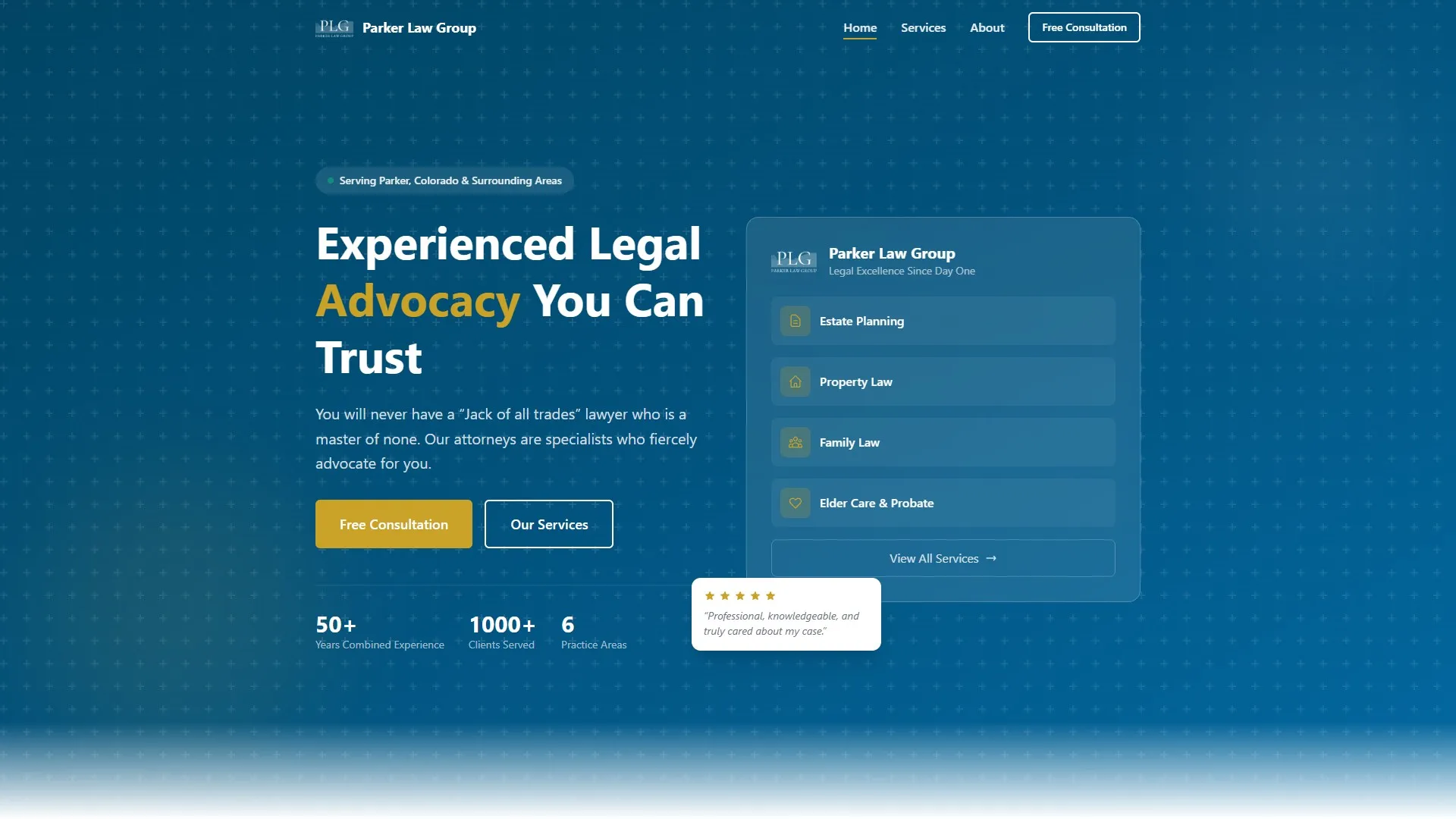 Parker Law Group Hero Banner