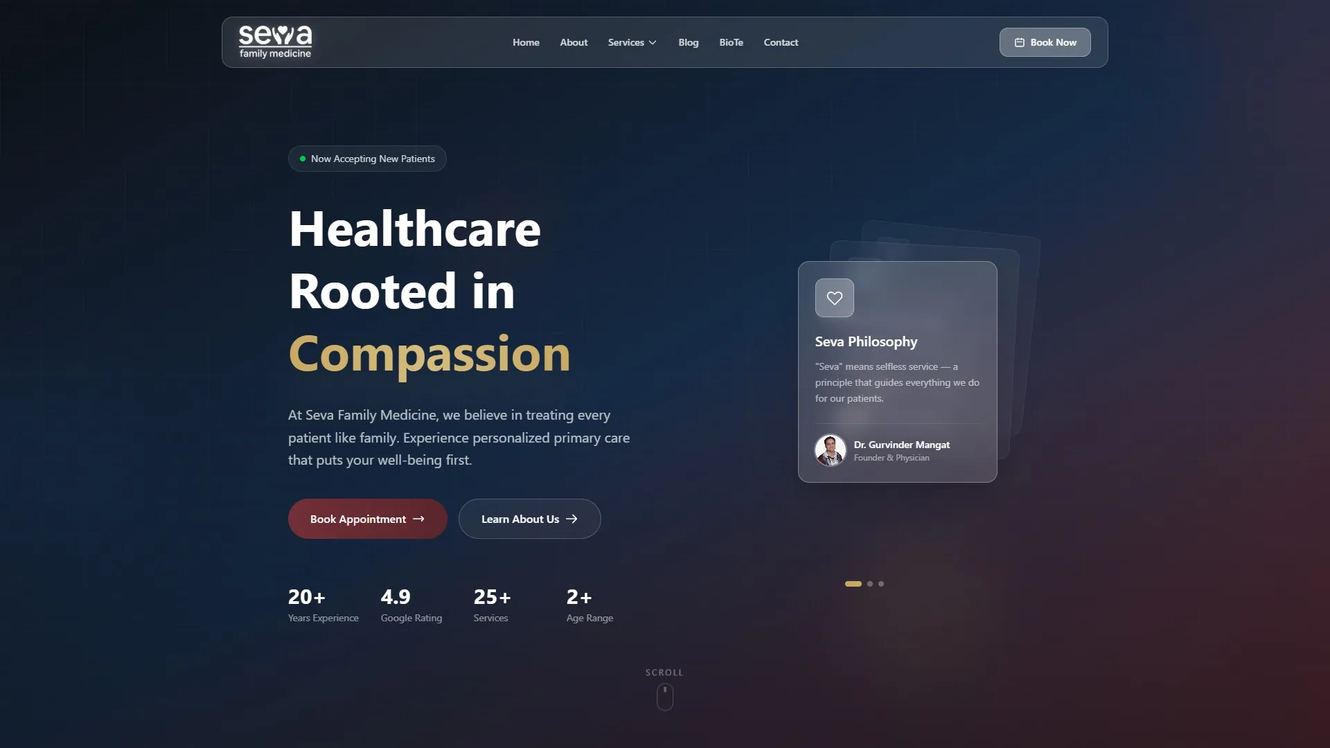 Seva Family Medicine Hero Banner